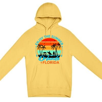 Enjoy The Summer Orlando Florida Premium Pullover Hoodie