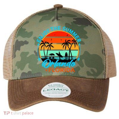 Enjoy The Summer Orlando Florida Legacy Tie Dye Trucker Hat