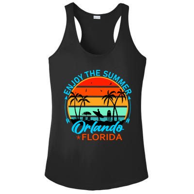 Enjoy The Summer Orlando Florida Ladies PosiCharge Competitor Racerback Tank