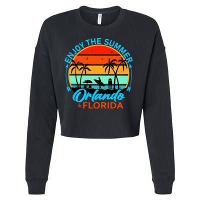 Enjoy The Summer Orlando Florida Cropped Pullover Crew