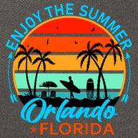 Enjoy The Summer Orlando Florida Cotton Canvas Backpack