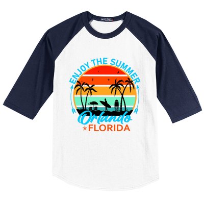 Enjoy The Summer Orlando Florida Baseball Sleeve Shirt