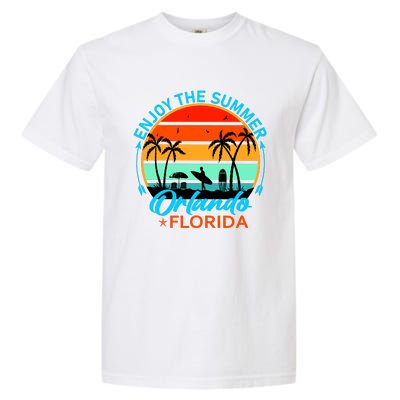 Enjoy The Summer Orlando Florida Garment-Dyed Heavyweight T-Shirt