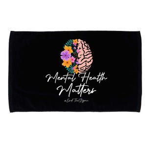 End The Stigma Mental Health Matters Mental Awareness Gift Microfiber Hand Towel