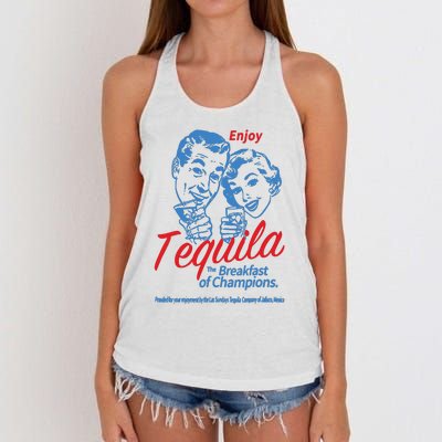 Enjoys Tequila The Breakfasts Of Championss Women Friend Women's Knotted Racerback Tank