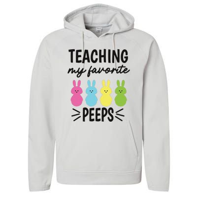 Easter Teacher Teaching My Favorite Peeps Performance Fleece Hoodie