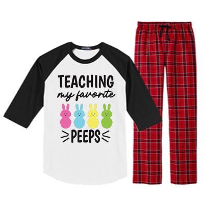 Easter Teacher Teaching My Favorite Peeps Raglan Sleeve Pajama Set