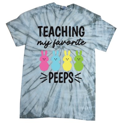 Easter Teacher Teaching My Favorite Peeps Tie-Dye T-Shirt