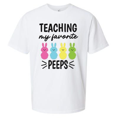 Easter Teacher Teaching My Favorite Peeps Sueded Cloud Jersey T-Shirt