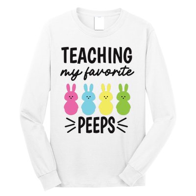 Easter Teacher Teaching My Favorite Peeps Long Sleeve Shirt