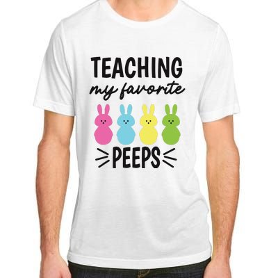 Easter Teacher Teaching My Favorite Peeps Adult ChromaSoft Performance T-Shirt