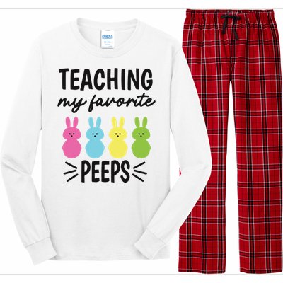 Easter Teacher Teaching My Favorite Peeps Long Sleeve Pajama Set