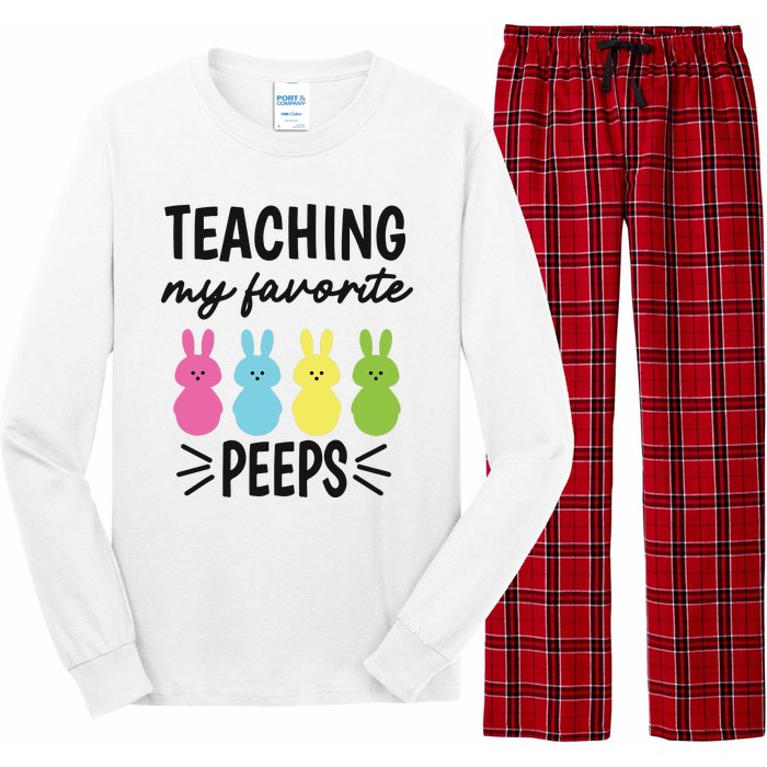 Easter Teacher Teaching My Favorite Peeps Long Sleeve Pajama Set