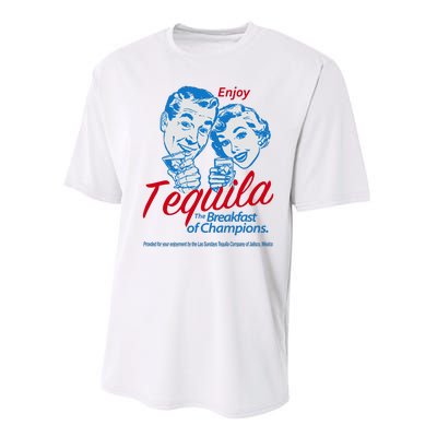 Enjoy Tequila The Breakfast Of Champions Performance Sprint T-Shirt