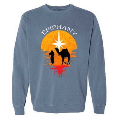 Epiphany The Three Kings Vintage Gift Feliz Dia De Reyes Cute Gift Garment-Dyed Sweatshirt