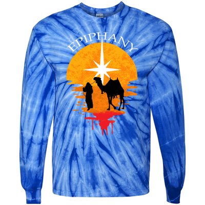 Epiphany The Three Kings Vintage Gift Feliz Dia De Reyes Cute Gift Tie-Dye Long Sleeve Shirt