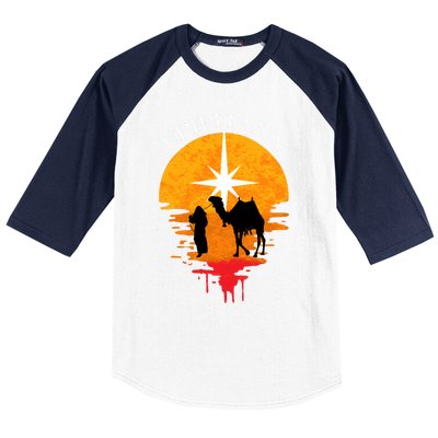 Epiphany The Three Kings Vintage Gift Feliz Dia De Reyes Cute Gift Baseball Sleeve Shirt