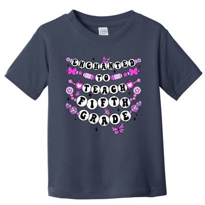 Enchanted To Teach 5th Grade Friendship Bracelet Teacher Toddler T-Shirt