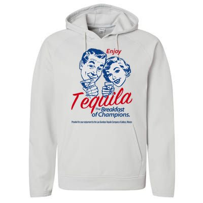 Enjoy Tequila The Breakfast Of Champions Performance Fleece Hoodie