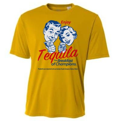 Enjoy Tequila The Breakfast Of Champions Cooling Performance Crew T-Shirt