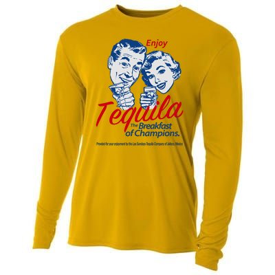 Enjoy Tequila The Breakfast Of Champions Cooling Performance Long Sleeve Crew