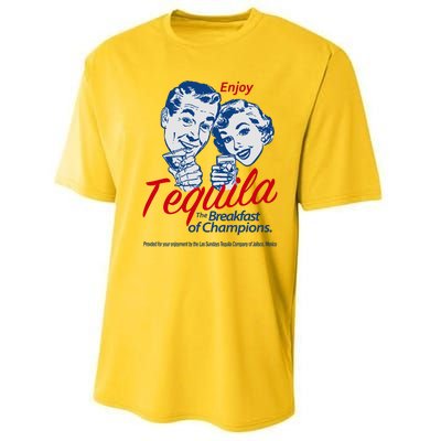 Enjoy Tequila The Breakfast Of Champions Performance Sprint T-Shirt