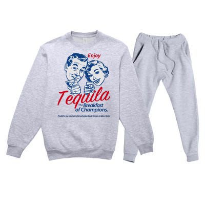 Enjoy Tequila The Breakfast Of Champions Premium Crewneck Sweatsuit Set