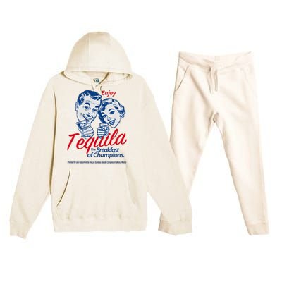 Enjoy Tequila The Breakfast Of Champions Premium Hooded Sweatsuit Set