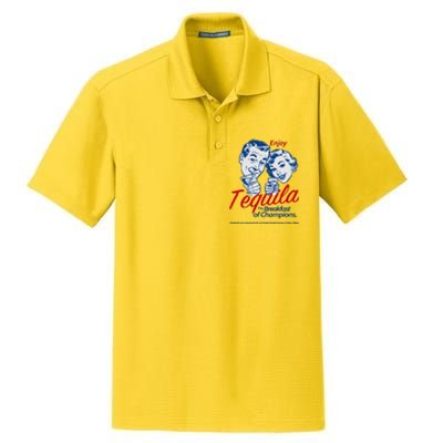 Enjoy Tequila The Breakfast Of Champions Dry Zone Grid Polo