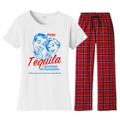 Enjoys Tequila The Breakfasts Of Champions Women's Flannel Pajama Set