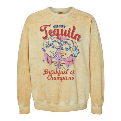 Enjoys Tequila The Breakfasts Of Championss Colorblast Crewneck Sweatshirt