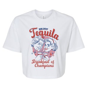 Enjoys Tequila The Breakfasts Of Championss Bella+Canvas Jersey Crop Tee