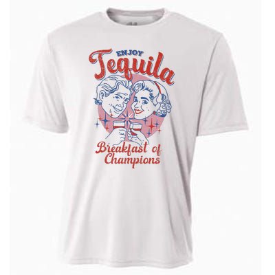 Enjoys Tequila The Breakfasts Of Championss Cooling Performance Crew T-Shirt