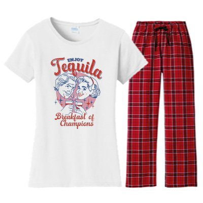 Enjoys Tequila The Breakfasts Of Championss Women's Flannel Pajama Set