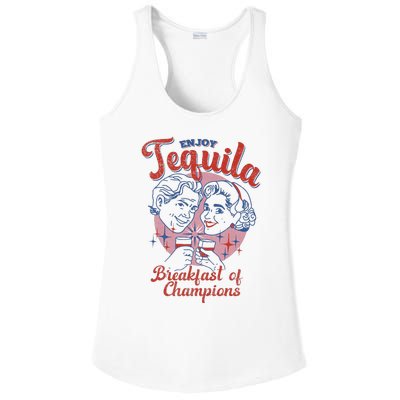 Enjoys Tequila The Breakfasts Of Championss Ladies PosiCharge Competitor Racerback Tank