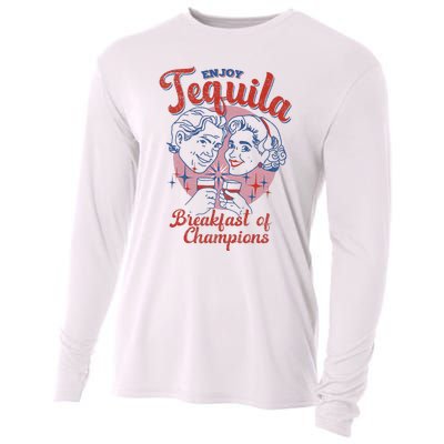 Enjoys Tequila The Breakfasts Of Championss Cooling Performance Long Sleeve Crew