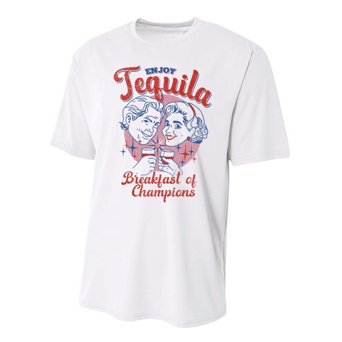 Enjoys Tequila The Breakfasts Of Championss Performance Sprint T-Shirt