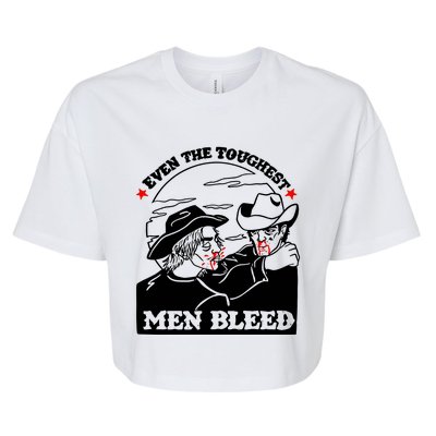 Even The Toughest Bleed Bella+Canvas Jersey Crop Tee