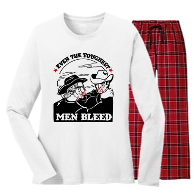 Even The Toughest Bleed Women's Long Sleeve Flannel Pajama Set 