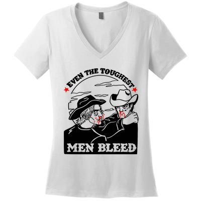 Even The Toughest Bleed Women's V-Neck T-Shirt