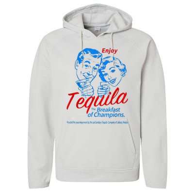 Enjoys Tequila The Breakfasts Of Championss Performance Fleece Hoodie