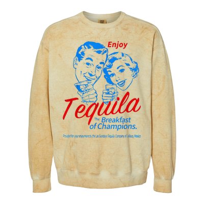 Enjoys Tequila The Breakfasts Of Championss Colorblast Crewneck Sweatshirt