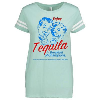 Enjoys Tequila The Breakfasts Of Championss Enza Ladies Jersey Football T-Shirt