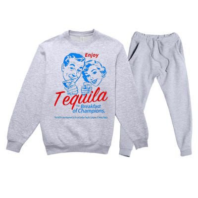 Enjoys Tequila The Breakfasts Of Championss Premium Crewneck Sweatsuit Set