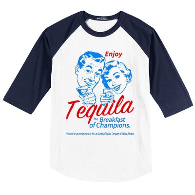 Enjoys Tequila The Breakfasts Of Championss Baseball Sleeve Shirt