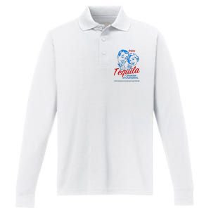 Enjoys Tequila The Breakfasts Of Championss Performance Long Sleeve Polo