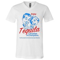 Enjoys Tequila The Breakfasts Of Championss V-Neck T-Shirt