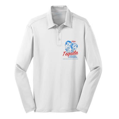 Enjoys Tequila The Breakfasts Of Championss Silk Touch Performance Long Sleeve Polo