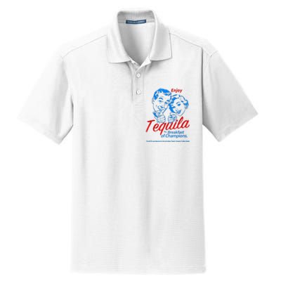 Enjoys Tequila The Breakfasts Of Championss Dry Zone Grid Polo