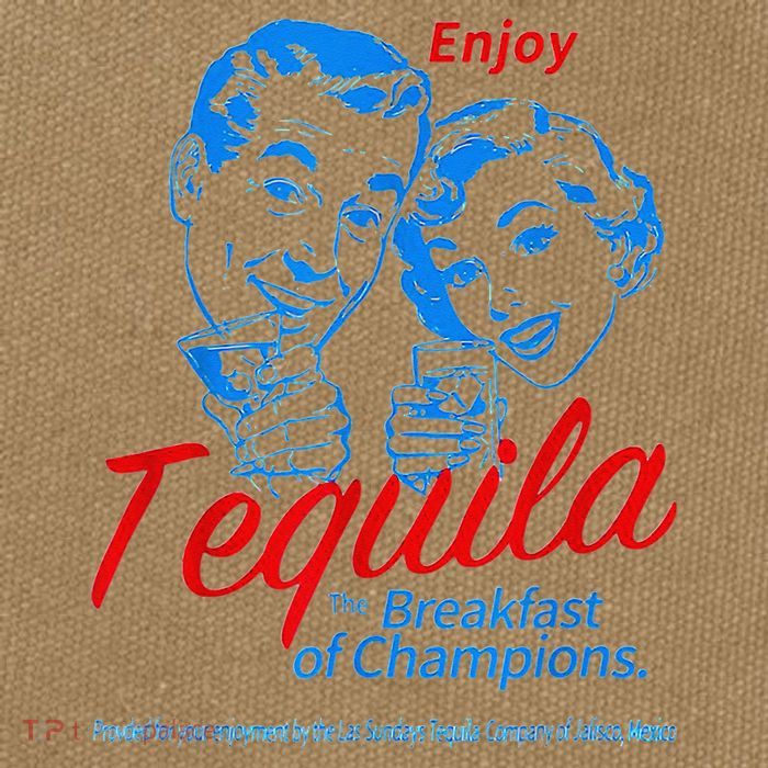 Enjoys Tequila The Breakfasts Of Championss Cotton Canvas Backpack